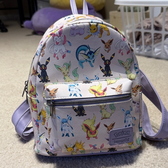 Loungefly Pokémon Eevee Evolution Kids Backpack - Pastel Multicolor - Picture 1 of 5